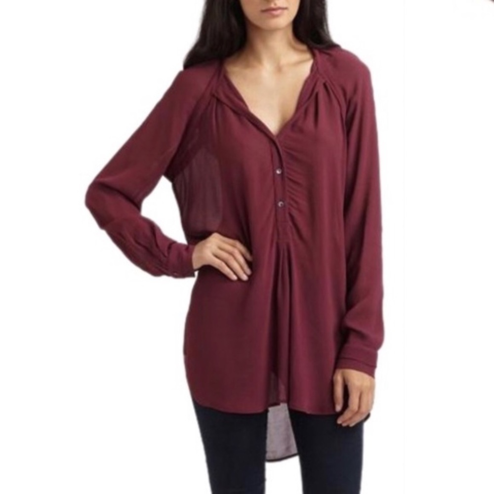 BCBG MaxAzria  Chic Jones Bordeaux Tunic Dress XS
